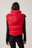 The Recycled Mother Hooded Puffer Vest 2.0, APRES RED - alternate image 3