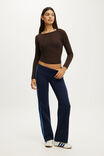 Active Sheer Boat Neck Longsleeve, FRENCH ROAST - example image 4