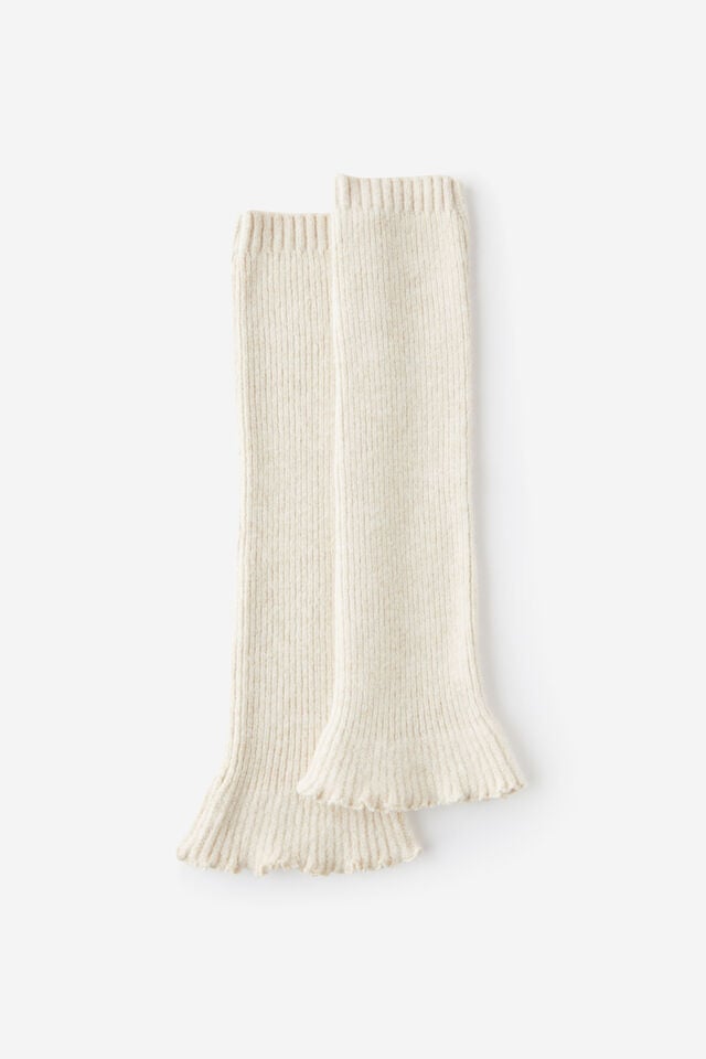 Body Cosy Rib Legwarmers, OATMEAL