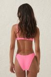 High Side Brazilian Seam Bikini Bottom, MALIBU PINK CRINKLE - alternate image 3