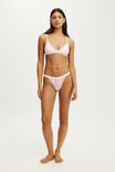 Everyday Lace Triangle Padded Bralette, PINK KISS/TONAL ELASTIC - example image 4
