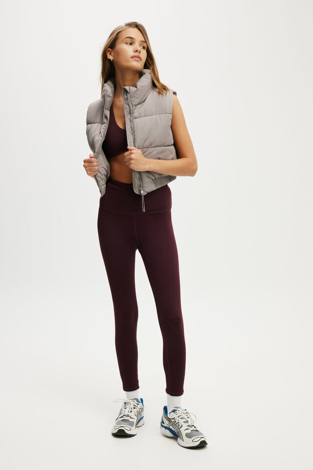 The Mother Puffer Crop Vest, DESERT GREY