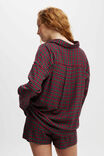 Flannel Boyfriend Long Sleeve Shirt Personalised, CHRISSY CHECK/RED - alternate image 3