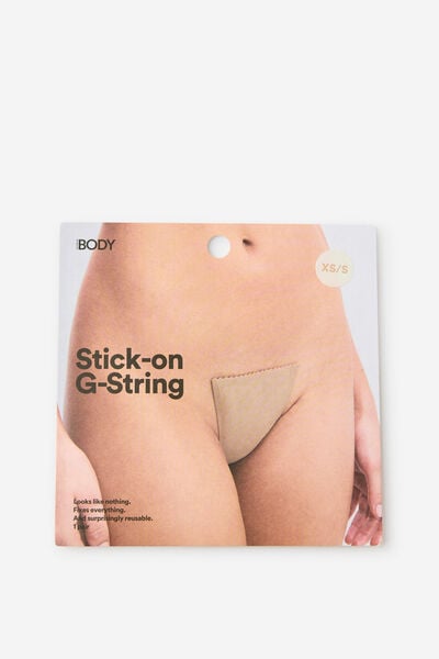 Stick On No Show G String, MAPLE SUGAR