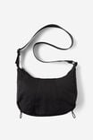 Scrunched Shoulder Bag, BLACK - alternate image 1