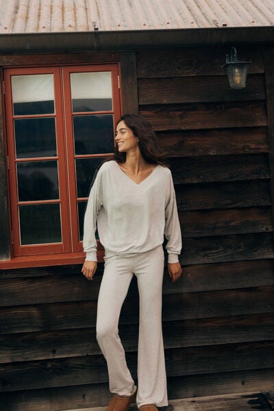 Super Soft Relaxed Flare Pant, GREY MARLE