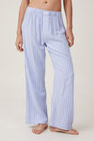 Flannel Boyfriend Boxer Pant Personalised, BLUEBERRY/WHITE/LILAC STRIPE - alternate image 4