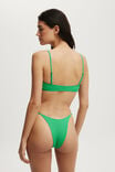Straight Neck Crop Bikini Top, PALM LEAF CRINKLE - alternate image 3