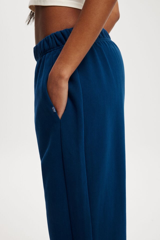 Relaxed Wide Leg Trackpant, NAVY PEONY