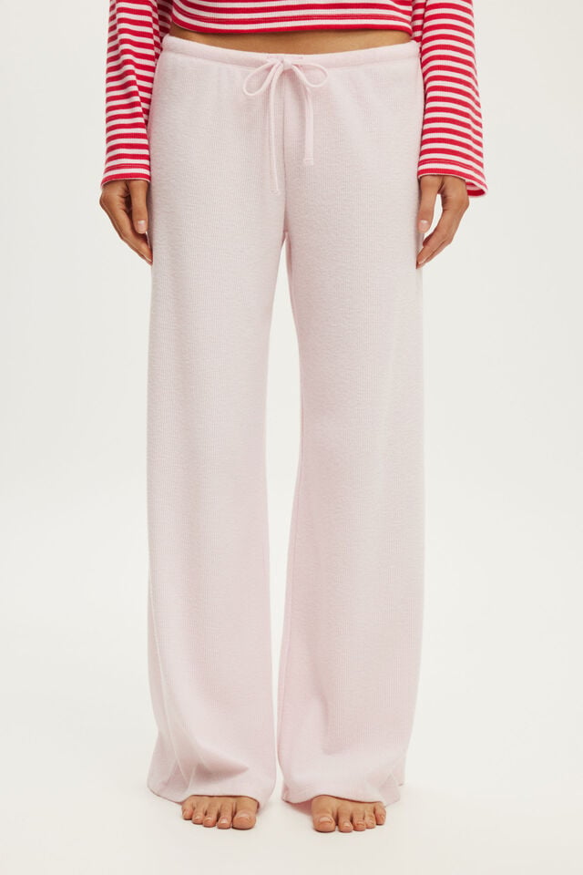 Super Soft Waffle Wide Leg Pant, PINK KISS