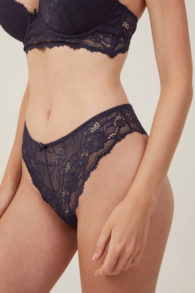 Everyday All Over Lace Cheeky Brief, NIGHT SHADE