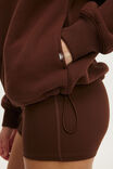 Plush Half Zip Sweatshirt, CHESTNUT - example image 5
