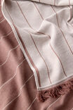 Lucia Lightweight Towel, TOFFEE BEAN PINSTRIPE - example image 3