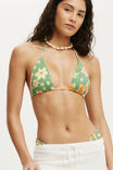 String Triangle Bikini Top, BOHO TROPICAL FLORAL JADE - example image 2