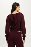 Hooded Zip Up Knit Cardi, GINGERBERRY - example image 3