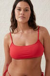 Straight Neck Crop Bikini Top, LOBSTER RED - alternate image 2