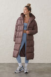 The Mother Puffer Wrap Longline Jacket, DEEP TAUPE - alternate image 1