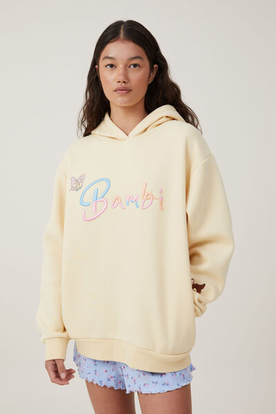 Lounge Oversized Fleece Hoodie Personalised, LCN DIS/BAMBI THUMPER AND MISS BUNNY