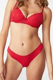 Ultimate Comfort Lace Brasiliano Brief, LUCKY RED