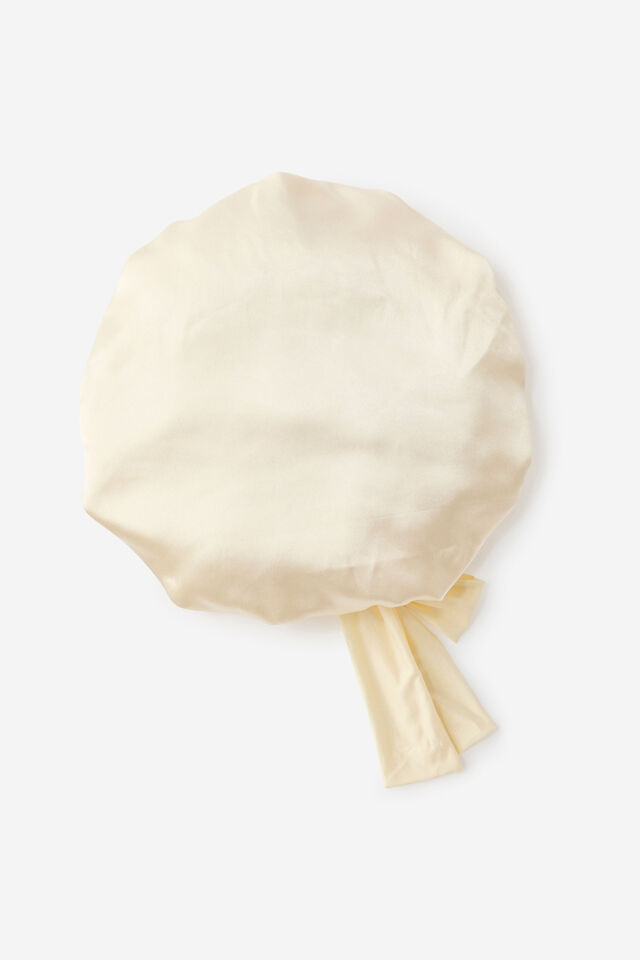 Satin Sleep Bonnet, COCONUT MILK