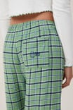Flannel Boyfriend Boxer Pant Personalised, GREEN CHECK - alternate image 2