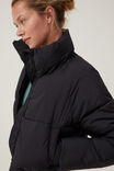The Mother Puffer Cropped Jacket, BLACK - alternate image 2