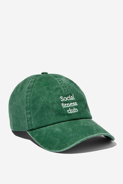 Active Graphic Cap, SOCIAL FITNESS CLUB VERDANT GREEN