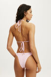 String Triangle Bikini Top, PINK PETAL WAFFLE - example image 3