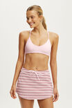 Ultra Smooth Tie Front Skirt, CHERRY DREAM SPRING STRIPE - example image 4