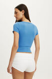 Ultra Soft Scoop Neck Fitted Tshirt, ECHO BLUE - example image 3