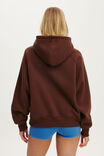 BT21 Plush Graphic Raglan Hoodie, LCN BT21/CHESTNUT - example image 3