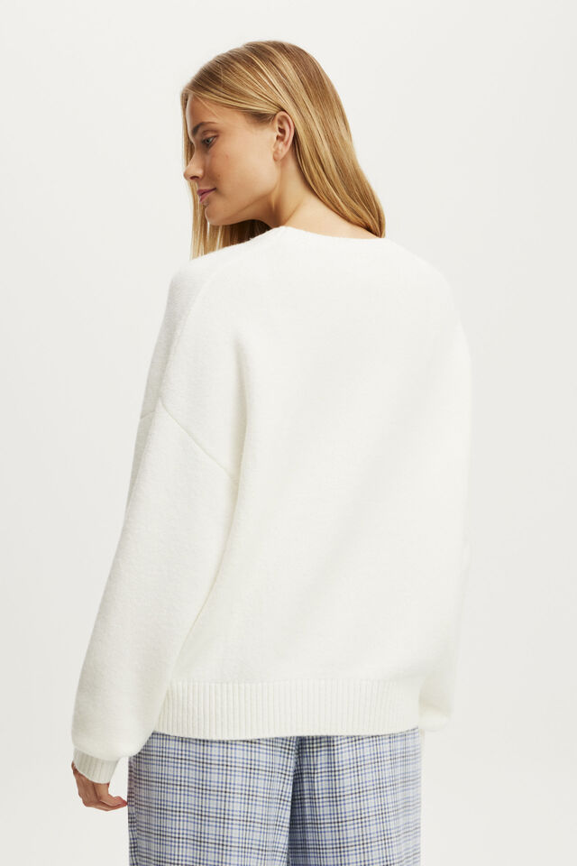 Oversized Knit Sweater, COCONUT MILK/02