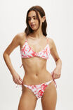String Tie Side Brazilian Bikini Bottom, TROPICAL LILY PINK - example image 4