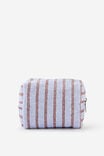The Daily Prep Cos Case, VIOLET BLUE/TOFFEE BEAN PINSTRIPE - example image 1
