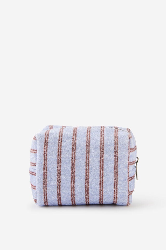 The Daily Prep Cos Case, VIOLET BLUE/TOFFEE BEAN PINSTRIPE