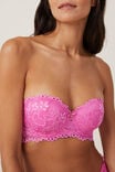 Butterfly Lace Strapless Push Up2 Bra, CUPIDS KISS - alternate image 2