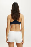 Ultra Soft Noughties Micro Short, WHITE/PREP SPORT NAVY - example image 3