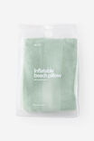 Body Inflatable Beach Pillow, GLACIAL GREEN STRIPE - example image 2