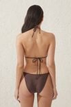 Fixed Tie Side Cheeky Bikini Bottom, BROWNIE SHIMMER - alternate image 3