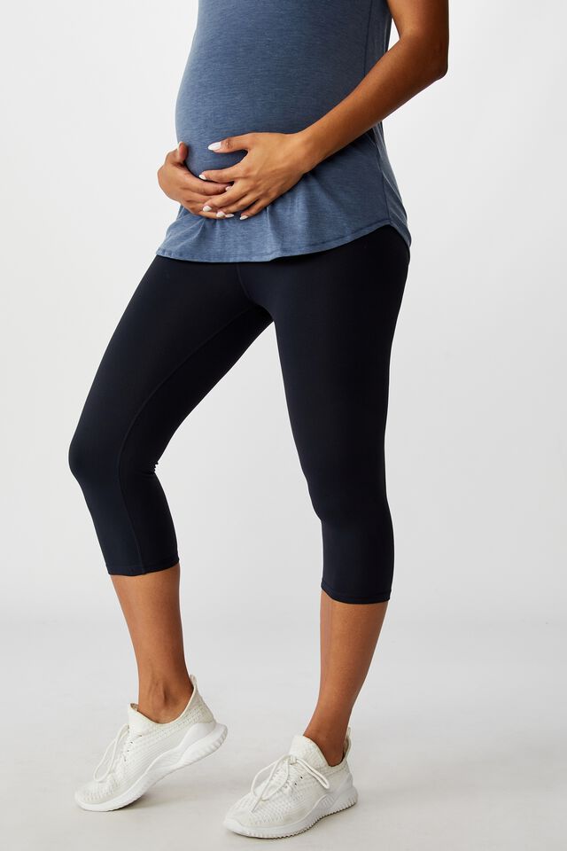 Maternity Core Capri Over Belly Tight, CORE NAVY