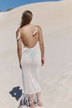 Fringed Beach Maxi Dress, WHITE - alternate image 2