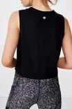 Cropped Active Muscle Tank, BLACK - example image 3