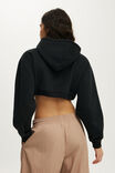 Plush Micro Cropped Zip Through, BLACK - example image 3