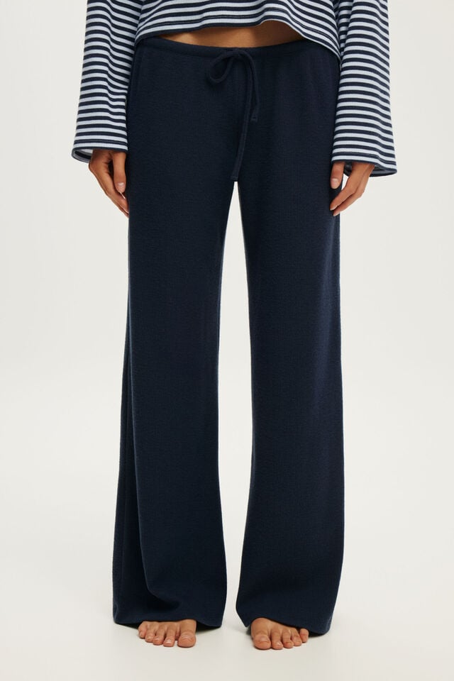 Super Soft Waffle Wide Leg Pant, MOON TIDE