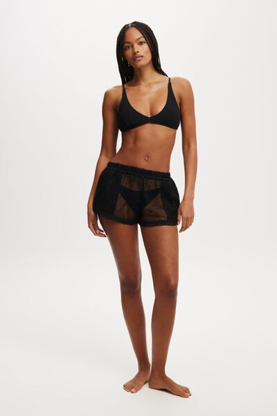 The Essential Beach Short, BLACK/OPEN MESH