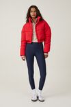 The Recycled Cropped Mother Puffer 2.0, APRES RED - alternate image 4