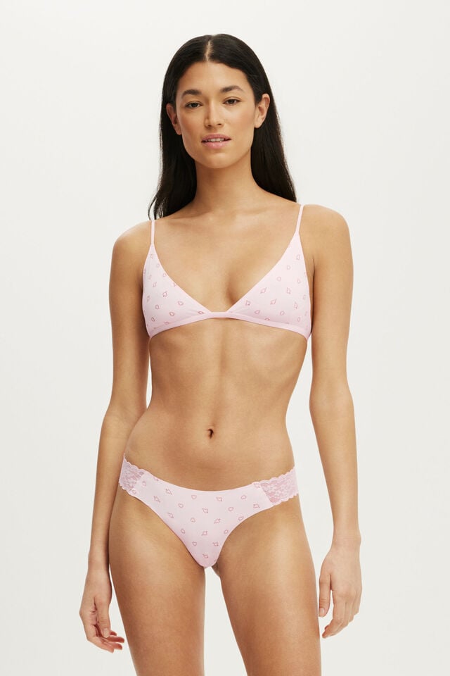 Invisible Micro Bralette, LOVESTRUCK POINTE PINK