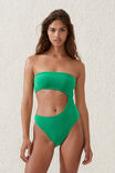 Strapless Cut Out One Piece Brazilian, CACTUS GREEN TERRY - alternate image 1