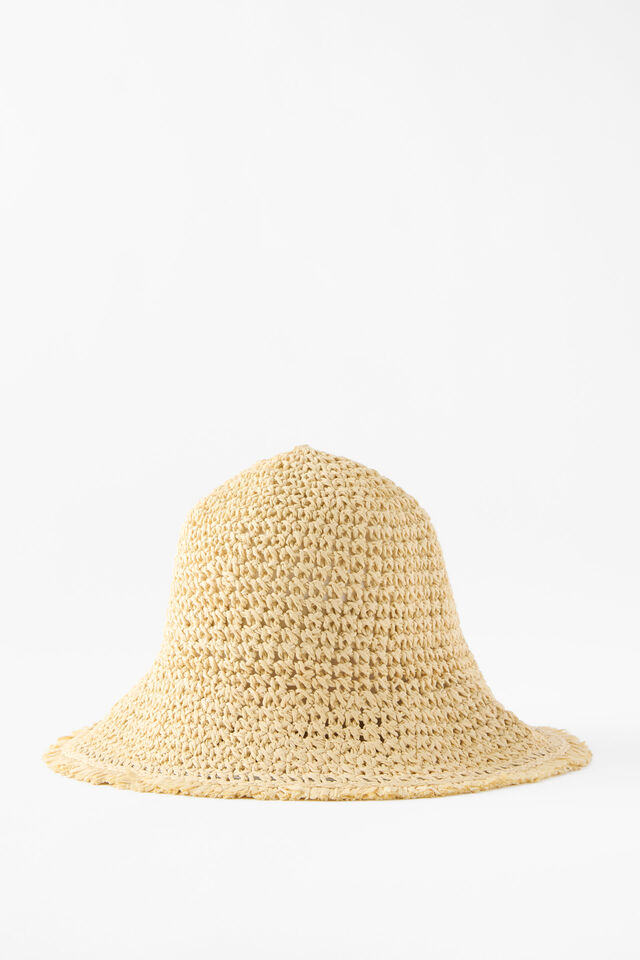 Palma Straw Hat, NATURAL