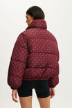 The Mother Puffer Funnel Reversible Jacket, SPOT/CHARGED RED - example image 5